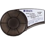 Самоклеящаяся лента Brady M21-500-430-WT-CL, полиэстер, печать белая на прозрачном, 12,7 мм * 6,4 м