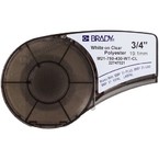 Самоклеящаяся лента Brady M21-750-430-WT-CL, полиэстер, печать белая на прозрачном, 19,05 мм * 6,4 м