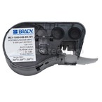 Самоклеящаяся лента Brady MC1-1000-595-BK-WT, универсальный винил, печать белая на чёерном, 25,4 мм * 7,62 м, в картридже 7,62 м (BMP41/51/53)