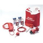 Сумка блокировочная Brady плечевой ремень, красная, 355x100x380,95 мм