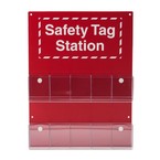 Станция бирочная safety tag station Brady без бирок,надпись на английском, 146x76 мм, Пластик