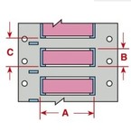 Кабельная бирка Brady HSNX-400-2-GR под 2 хомута, зелёная NOMEX, 10,16 × 50,8 мм