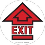 Напольная самоклеющаяся стрелка в рамке "EXIT", материал В-534, черный и красный на белом, диаметр 431,8 мм