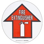 Наполная самоклеющаяся стрелка в рамке "EXTIINGUISHER", материал В-534, черный и красный на белом, диаметр 431,8 мм