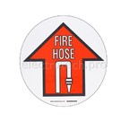 Наполная самоклеющаяся стрелка в рамке "FIRE HOSE", материал В-534, черный и красный на белом, диаметр 431,8 мм
