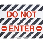 Наполная самоклеющаяся табличка с надписью "Do Not Enter", материал В-534, цвет черный и зеленый на белом, размер 355,6 мм