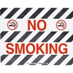 Наполная самоклеющаяся табличка с надписью "No Smoking", материал В-534, цвет черный и красный на белом, размер 355,6 мм