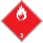 Знак маркировки грузов Brady ADR 4.2- "Спонтанное самовозгорание", B-7541 самоклеющийся винил, сторона 100 мм, 250 шт. в рулоне