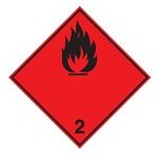 Знак маркировки грузов токсичный газ Brady adr 2.3,магнитный материал, белый на красном, 297x297 мм, b-0859, 1 шт