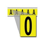 Цифра 0 Brady 0,25 карт, черный на желтом, 5 шт, 44x127 мм, Нейлон, b-499