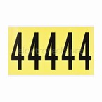 Цифра 4 Brady 4,25 карт, черный на желтом, 5 шт, 44x127 мм, Нейлон, b-499