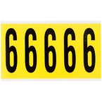Цифра 9 Brady 9,25 карт, черный на желтом, 5 шт, 44x127 мм, Нейлон, b-499