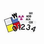 Набор NFPA плакатов (NFPA-ромб и символы), сторона 250 мм, размер знаков 100 мм, винил, 10 шт. в упаковке