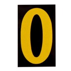 Цифра 0 Brady, желтый на черном, 38 шт, 35x48 мм, b-946, Винил, 25 шт. (gws58900)