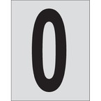 Цифра 0 Brady, черный на серебряном,белом, 25 шт, 25x38 мм, b-946, Винил, 25 шт. (gws59000)