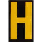 Буква H Brady, желтый на черном, 25 шт, 25x38 мм, b-946, Винил, 25 шт.