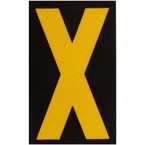 Буква X Brady, желтый на черном, 25 шт, 25x38 мм, b-946, Винил, 25 шт.