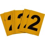 Цифра 2 Brady, черный на желтом, 25 шт, 25x38 мм, b-946, Винил, 25 шт.