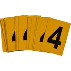 Цифра 4 Brady, черный на желтом, 25 шт, 25x38 мм, b-946, Винил, 25 шт.