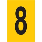 Цифра 8 Brady, черный на желтом, 25 шт, 25x38 мм, b-946, Винил, 25 шт.