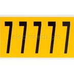 Цифра 7 Brady, черный на желтом, 5 шт, 44x127 мм, 25 шт.