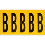 Буква B Brady, черный на желтом, 5 шт, 44x127 мм, 25 шт.
