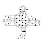 Концентратор сигналов SAI M23 BE 12 10MM