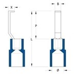 Кабельный наконечник HBT 2,5 4,6 BL