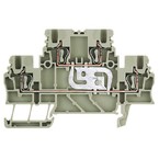 Проходная клемма пружинная двухуровневая ZDK/1.5V