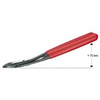 Боковые черненые кусачки Knipex особой мощности, чёрного цвета, 180 мм