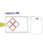 Вырубная этикетка B30-218-423-HSIDL1, 75 × 105 мм, полиэстер B-423, 315 шт. (BBP31/33/35/37)
