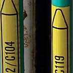 Стрелка для маркировки трубопровода, легенда "Bio Methane F+", материал B-7520, черный на желтом, 127 мм × 33 м, высота текста 13 мм, 220 маркеров в рулоне