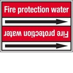 Стрелка для маркировки трубопровода, легенда "Sprinklers", материал B-7529, белый на красном, 100 мм × 33 м, высота букв 13 мм, 220 шт.