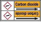 Стрелка для маркировки трубопровода, легенда "Chloromethane F+ Xn", материал B-7529, черный на желтом, 127 мм × 33 м, высота букв 13 мм, 220 шт.