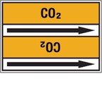 Стрелка для маркировки трубопровода, легенда "Cyclopropane F+", материал B-7529, черный на желтом, 127 мм × 33 м, высота букв 13 мм, 220 шт.