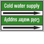 Стрелка для маркировки трубопровода, легенда "Condensate Water", материал B-7529, белый на зеленом, 100 мм × 33 м, высота букв 13 мм, 220 шт.