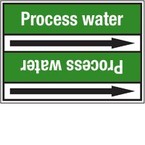 Стрелка для маркировки трубопровода, легенда "Purified Water", материал B-7529, белый на зеленом, 100 мм × 33 м, высота букв 13 мм, 220 шт.