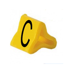 Маркер на провод 0,2-0,75 мм PY 01/3, жёлтый:C К