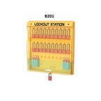 Станция блокировочная на 20 замков и 6 накладок. Материал: поликарбонат. Габаритные размеры: 650x590x95 мм