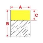 Этикетки Brady XSL-31-427-YL-BK / 25,4x38,1мм, B-427