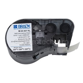 Этикетки Brady M-53-427-YL / 25,4x101,6мм, B-427