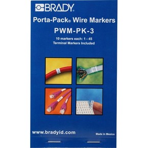 Маркеры кабельные Brady pwm-pk-3