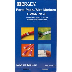 Маркеры кабельные Brady pwm-pk-6