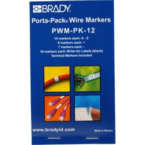 Маркеры кабельные Brady pwm-pk-12