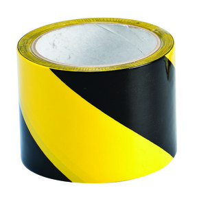 Лента маркировочная напольная Brady прочная для разметки,черно- 1, желтая, 75x16500 мм, b-950, Самоклеющийся, Винил, Рулон