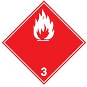 Знак маркировки грузов воспламенение при намокании Brady adr 4.3, 100x100 мм, b-7541, Самоклеющийся, Винил, 250 шт
