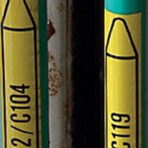 Стрелка для маркировки трубопровода Brady, черный на желтом, «carbone dioxide», 26x200 мм, b-7520, 10 шт