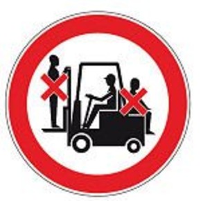 Знак безопасности запрещающий запрещается загромождать проходы и складировать Brady 25 мм, b-7541, Ламинация, pic 208, Полиэстер, 250 шт