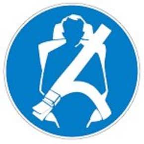 Знак безопасности предписывающий работать в защитных наушниках и каске Brady 50 мм, b-7541, Ламинация, pic 262, Полиэстер, 250 шт