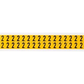 Цифра 2 Brady, черный на желтом, 32 шт, 14x19 мм, b-946, Винил, 25 шт.